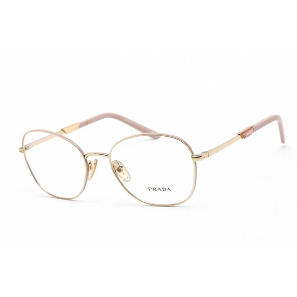 Prada Women's Gold Pink arms Round Eyeglasses